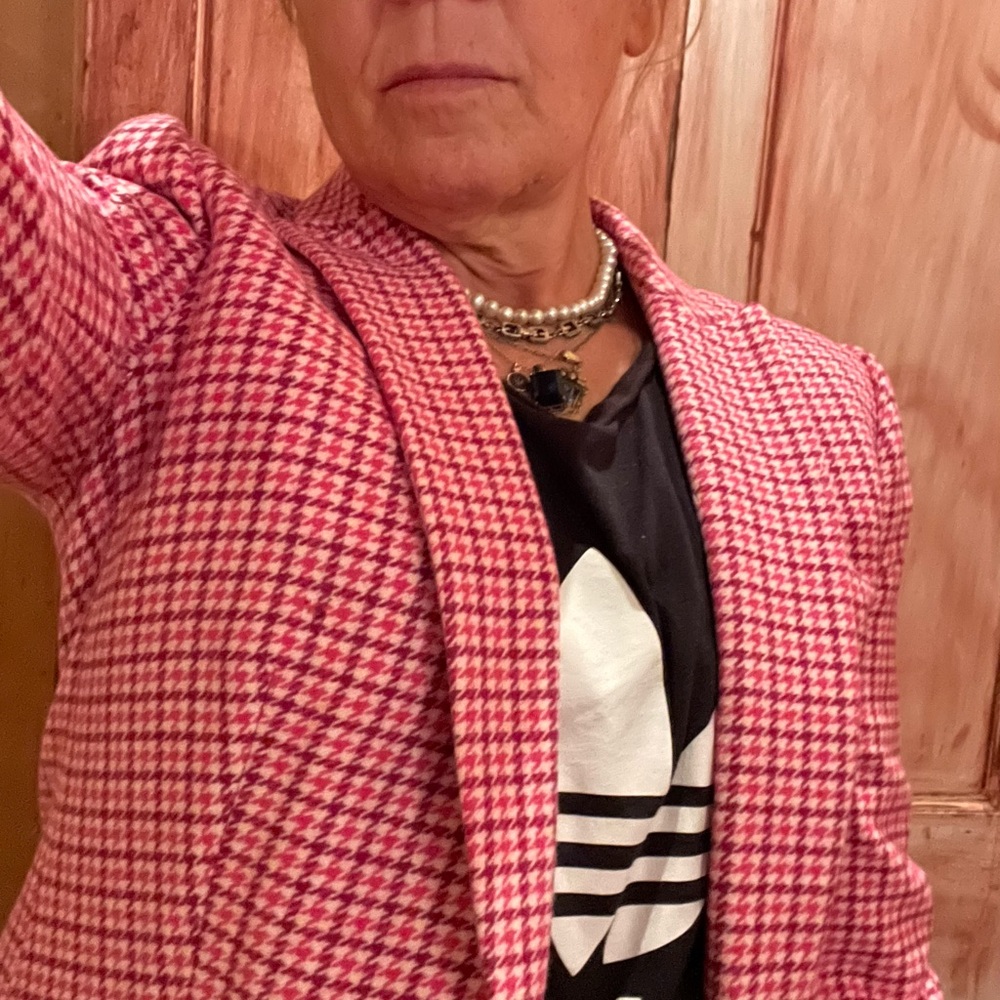 J.Crew pink checked wool blazer NWT - Picture 6 of 6